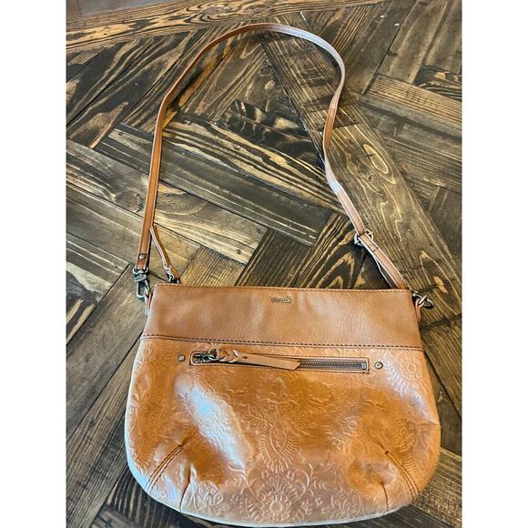 The Sak Crossbody Purse 100% Leather Embroidered Floral Cottage Boho Western - Picture 1 of 8